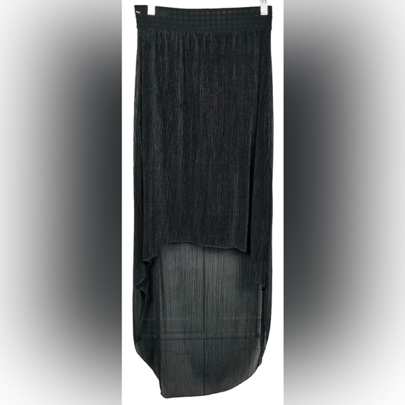 NWT Magic Semi Sheer Pleated High Low Black Skirt | Size: Medium - Picture 1 of 10